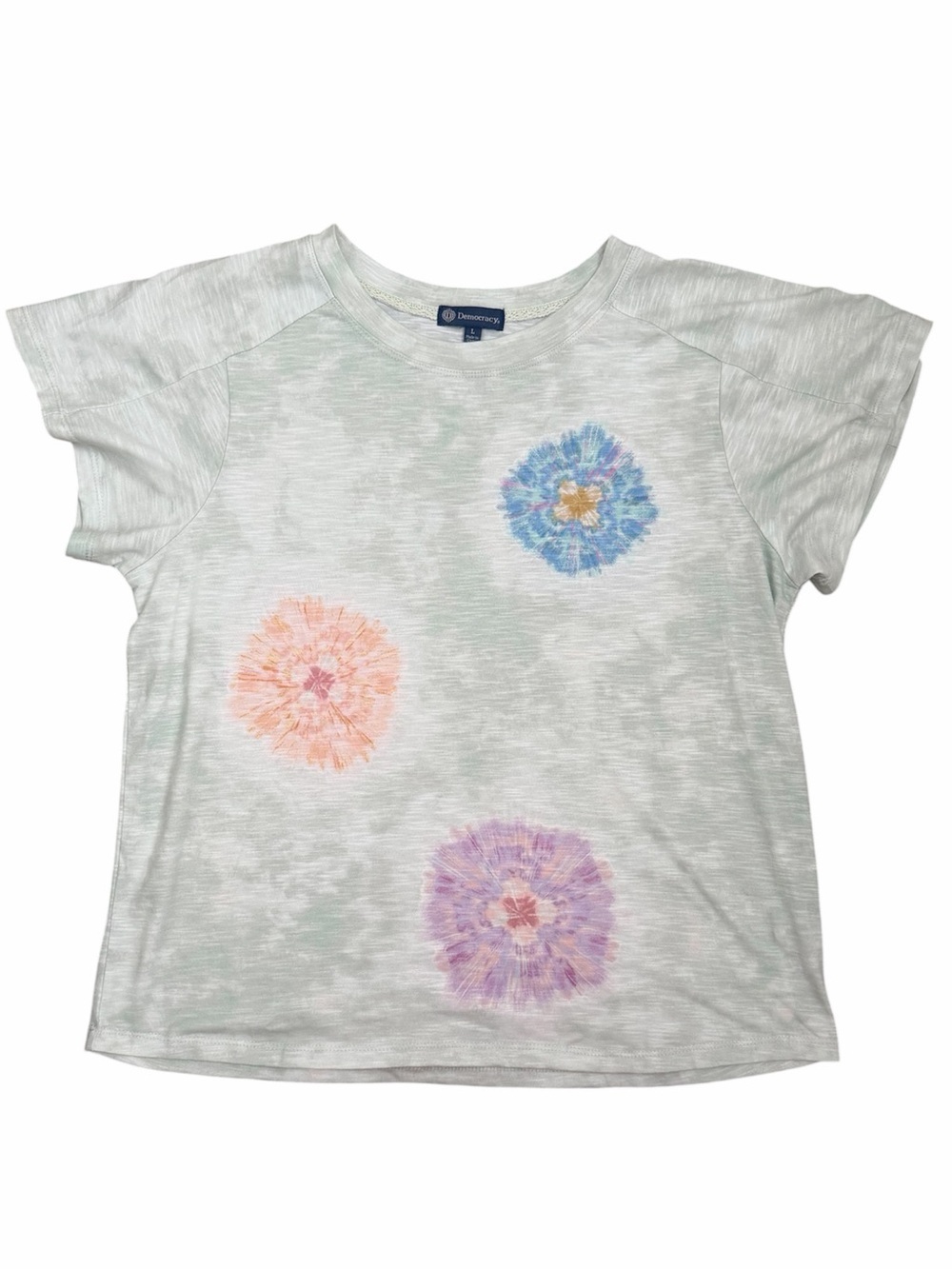 Democracy tie dye t-shirt size large